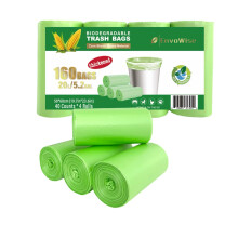 Bolsas de basura biodegradables de 5.2 galones (espesadas) | Bolsas de desecho multipropsito Eco Friendly Unsged 20L fuertes para la cocina de la of