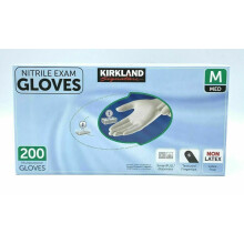 Kirkland Signature Nitrile Handschoenen, Doos van 200, Maat M voor Zorg, Voedselservice, Thuis en meer...