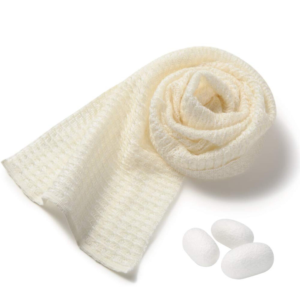 Exfoliating Washcloth [Made in Japan] Shower Back Scrubber  Plant-Based Loofah (Silk)-image-OPC-PHXT7W9-NEW