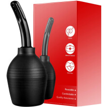 10 Oz lavementpre til mnd Kvinder Fuld silikone Anal Douche Genanvendelig rengringsmiddel Lkagesikker Douche Ball med 8 skyllehuller til Colo