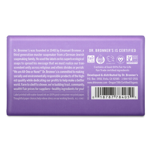 Dr Bronner's Dr. Bronner's - Σαπούνι Pure-Castile (Λεβάντα, 5 Οζ, 12-Πακέτο) - Με Βιολογικά Έλαια 1