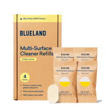BLUELAND Multi-surface Cleaner 4-Pack Refill Fresh Lemon Scent All-Purpose Eco-Friendly Cleaning Supplies 4 x 24 Fl oz
