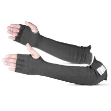 BSV Kevlar-Armschutzhllen mit Fingerffnung  schnittfest, kratzfest, bissfest und hitzebestndig  Unisex, 45,7 cm, Schwarz, 1 Paar