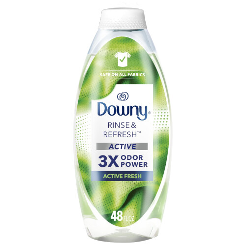Downy RINSE & REFRESH Laundry lugtfjerner og skyllemiddel til Activewear Active Fresh Scent 48 oz