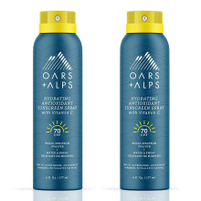 rer + Alps Hydrating SPF 70 Solcreme Spray tilsat C-vitamin og antioxidanter Vand- og svedafvisende 6 Oz 2 Pack