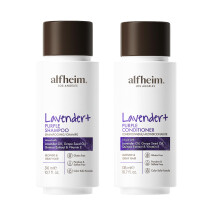 Alfheim Lavender+ Shampoo e Condizionatore Purple Set | Correzione del tono per capelli argentati biondi e grigi | Neutralizza i toni in ottone e gia