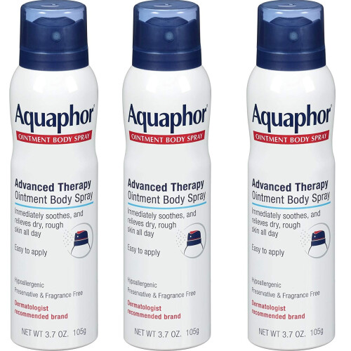 Aquaphor Spray corporal de pomada Aquaphor - hidrata e cura a pele seca e spera - 3,7 onas. Lata de spray iBCCvR 3 pacotes