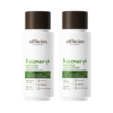 Alfheim Rosemary+ Set di shampoo e balsamo purificante | Olio di rosmarino e menta per la menta del cuoio capelluto e controllo dell'olio | Jojoba &