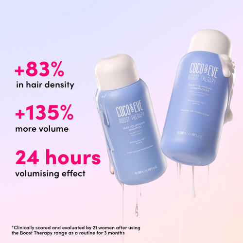 Coco & Eve Boost Therapy Shampoo e Balsamo per Capelli Voluminosi con Biotina 1