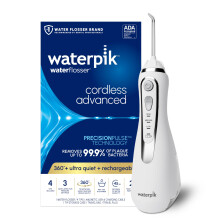 Waterpik Cordless Advanced 2.0 vattentrd fr tnder tandkttshngslen Tandvrd med resvska och 4 tips ADA-godknd Uppladdningsbar brbar och va