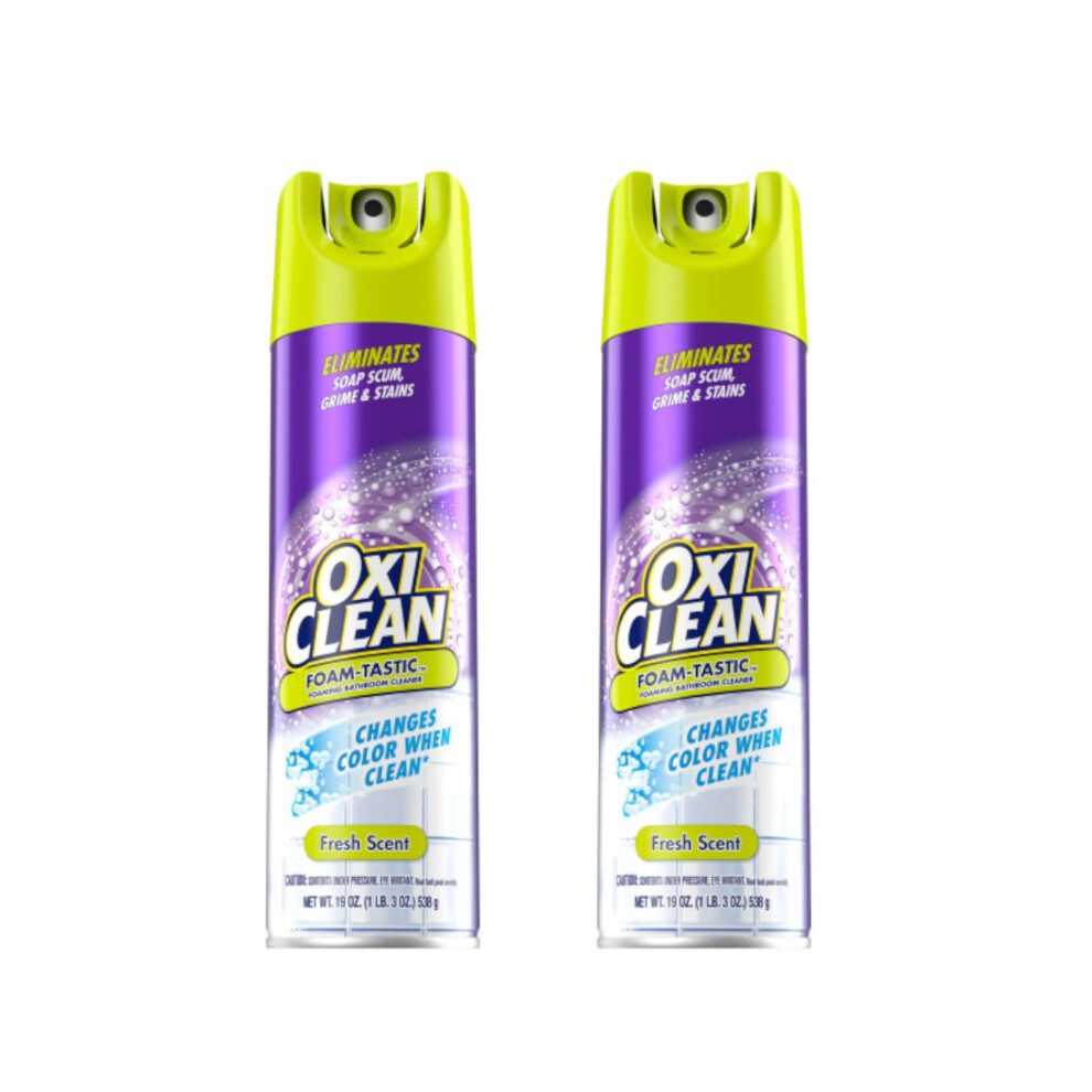 Oxiclean Foam-Tastic Fresh Scent Bathroom Cleaner Twin Pack 2-19 Oz. Aerosol Cans