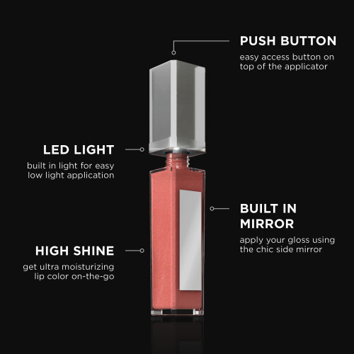 Pure Cosmetics Lucidalabbra Illuminante - Applicatore con LED e Specchio - Non Appiccicoso, Idratante e Nutriente 2