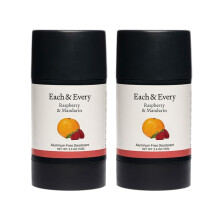 Each & Every All Natural Deodorant Aluminiumfreies Deodorant fr Frauen und Mnner Himbeer- und Mandarinen-Multipack Reisegre auf pflanzliche