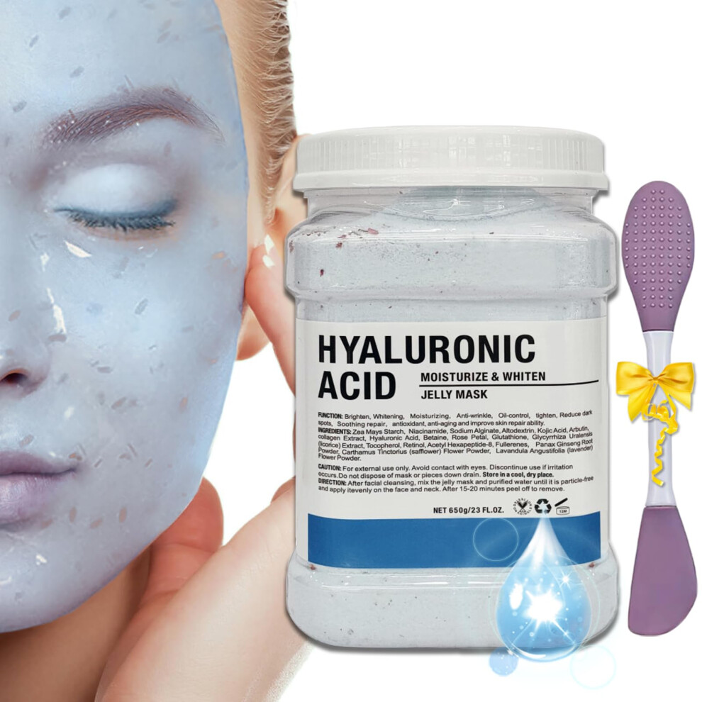 Ouhans Jelly Mask Powder for Facials Care Hyalorunic Acid Moisturizing Jelly Face Mask Professional Peel Off Rubber Mask Hydrating Gel Face Mask