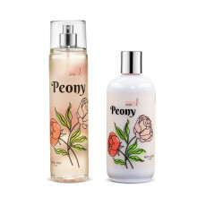 Home Spa drek 10 oz Hluboce hydratacn vonn telov mlko & 8 oz. Sada jemnch vonnch telovch mlh v luxusnm samopci pro eny a dvky (pivonka)