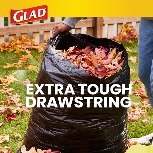 Glad Extra Large Drawstring Lawn and Leaf Bags  39 Gallon  30 Count 2