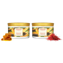 Gel esfoliante facial Vaadi Herbals Papaya com mel e aafro 17,65 onas cada (pacote com 2)