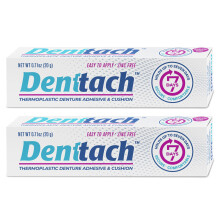 Denttach Denture Adhesive Thermoplastic Denture Adhesive Kudde och Reliner Bekvmt skert protesgrepp i upp till 7 dagar, limfritt zinkfritt, ln