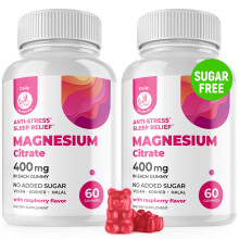 Magnesiumgummis zuckerfrei beruhigendes Magnesiumprparat fr Kinder, zuckerfreie Magnesiumcitratgummis fr Kinder und Erwachsene (120 Stck)