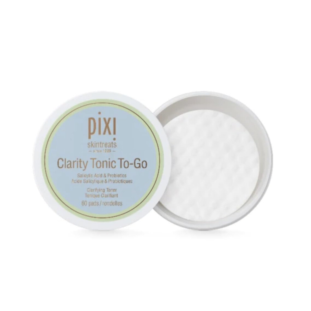 Pixi Clarity Tonic To-Go Exfoliating & Clarifying G Pads Infused With Salicylic Acid For Clearer Skin Alcohol-Free Daily Purifying Toner On Th