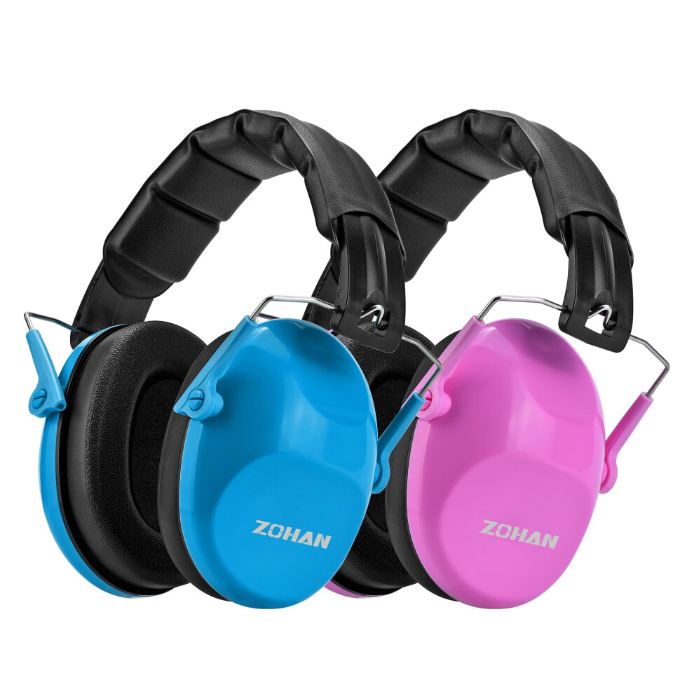 Zohan Kids Noise Cancelling Headphones - 25Db Nrr Kids Ear Protection 2 Pack Hearing Protection Safety Ear Muffs For School Monster Truck Firewo 720118309191