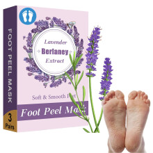 Berlaney Voetpeelingmasker Voetpeelingmaskers voor droge gebarsten hielen en eelt met natuurlijke lavendel in 1-2 weken Exfolirend masker Maak v