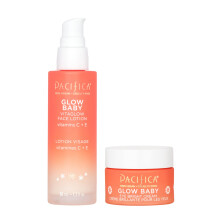 Pacifica Beauty Glow Baby Vitaglow Face Lotion & Eye Eye Cream Bright Eye Set Skincare Creisturizer Brightener Vitamina C Caffeina Acido ialuronico A