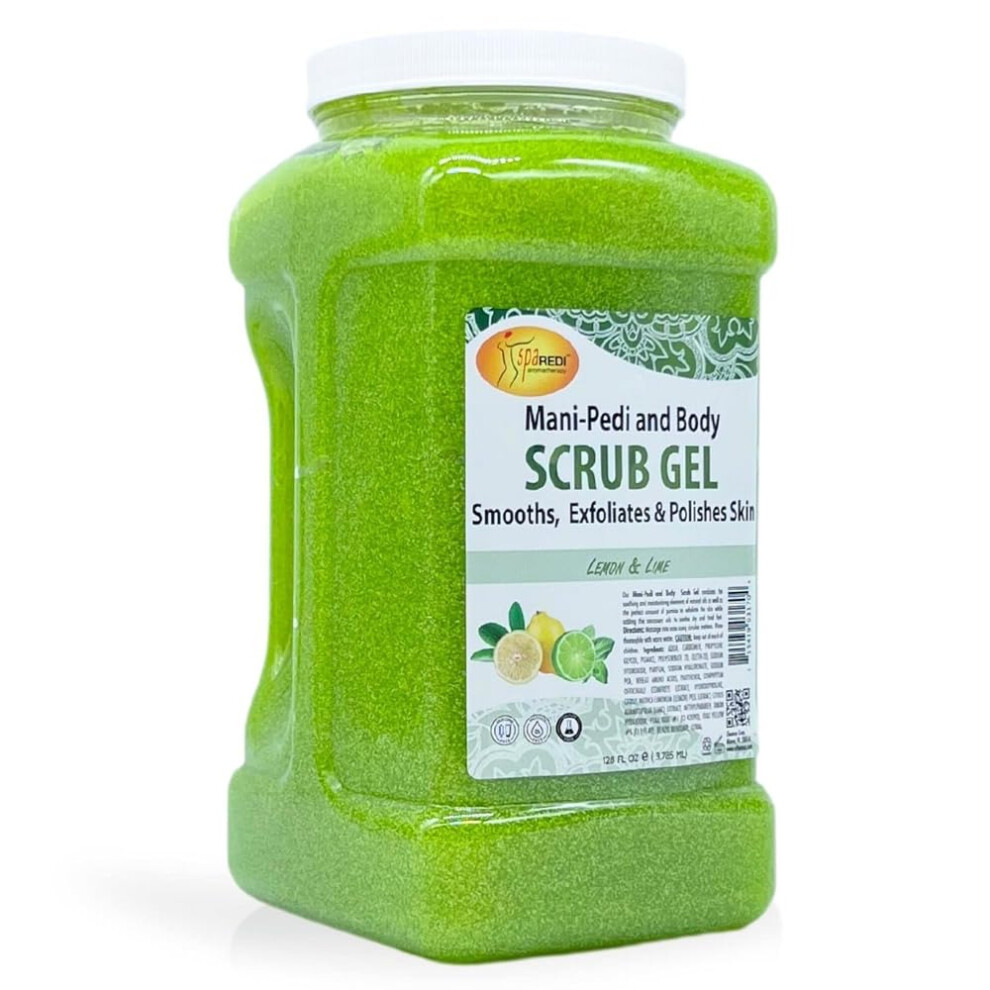 Spa Redi - Lemon & Lime Pumice Scrub Gel Exfoliating Hydrating & Nourishing Infused With Hyaluronic Acid Amino Acids Panthenol And Comfrey E