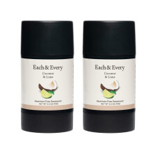 Each & Every 2er-Pack natrliches, aluminiumfreies Deodorant fr empfindliche Haut mit therischen len, Verpackung auf pflanzlicher Basis (2,5 Unzen