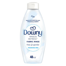 Downy Rinse & Refresh Free & Gentle Laundry Odor Remover and Fabric Softener Fragrance Free 48 fl oz No Dyes or Heavy Perfumes