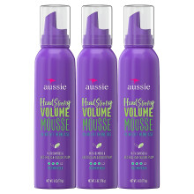 Aussie Mousse, with Bamboo & Kakadu Plum, Instant Volume, For Fine Hair, 6 Fl Oz (Pack of 3), Packaging May Vary