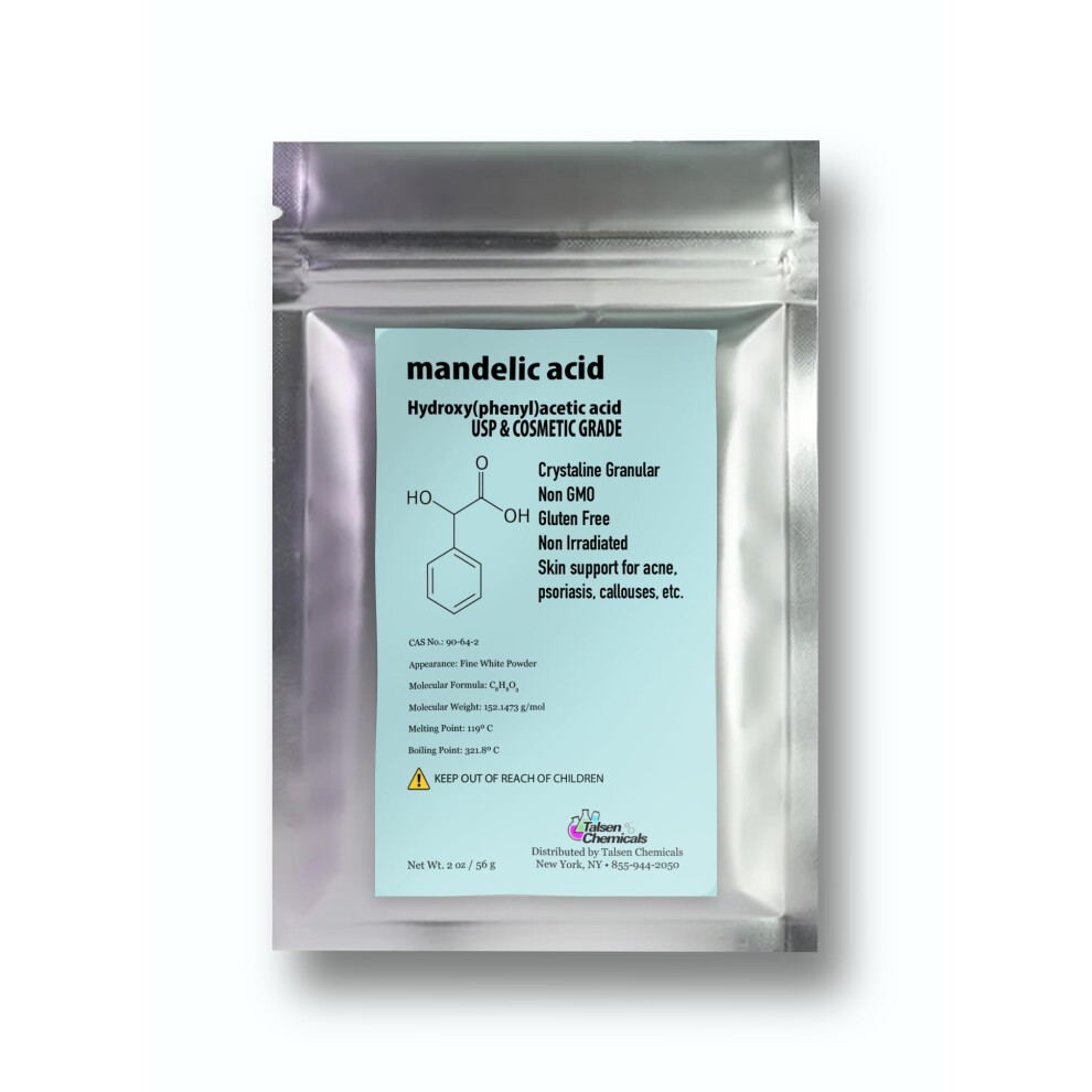 Talsen Chemicals Mandelsurepulver, 99,9 % Reinheit, Diy-Kosmetikqualitt Fr Mandelsure-Serum, Peeling/Maske Oder Als Zusatz Zu Feuchtigkeitscr-image