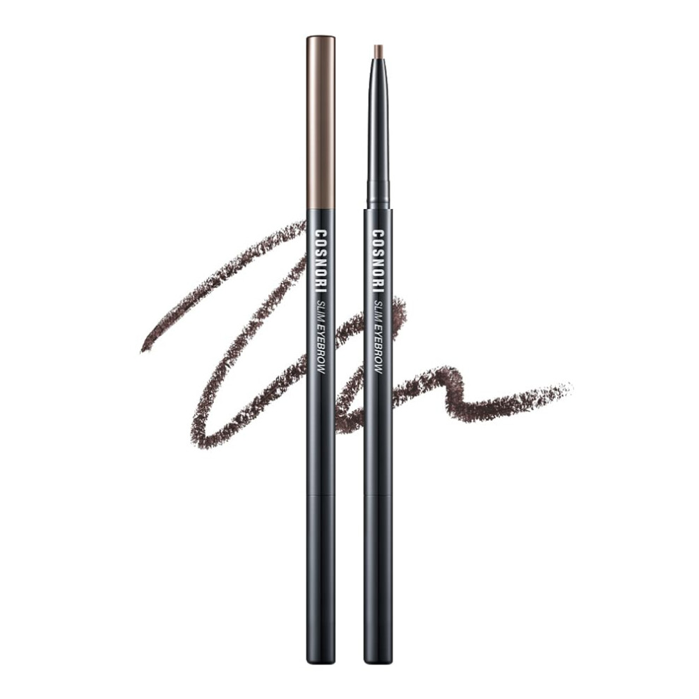 Cosnori Slim Eyebrow Pencil 01 Brownie - 2Mm Micro-Fine Pencil Brow With Brush Natural-Looking Brows Long Lasting & Waterproof Micro-Slim Sof