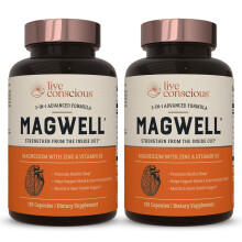 Live Conscious Magnesium Zink & Vitamin D3 Bioverfgbare Formen von Magnesium Malat-Glycinat-Citrat MagWell Knochen- und Herzgesundheit Imm
