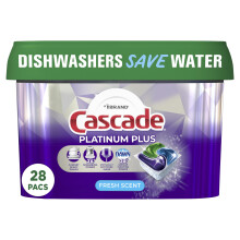 Cascade Platinum Plus Dish Lawesher Pods Detergente ActionPacs Fresh 28 Count