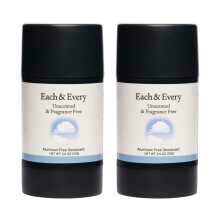 Each & Every 2er-Pack natrliches, aluminiumfreies Deodorant fr empfindliche Haut mit therischen len, Verpackung auf pflanzlicher Basis (2,5 Unzen