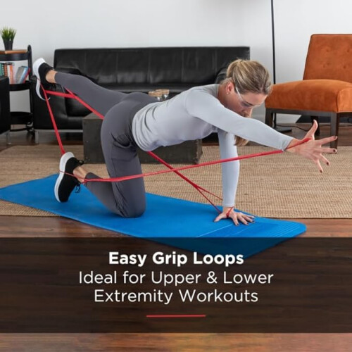 TheraBand THERABAND CLX Bande de Résistance avec Boucles, Pack de 2 pour Exercice à Domicile 2