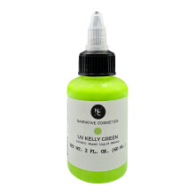 Berttande kosmetika UV -fluorescerande alkohol Airbrush Paints - 2 fl oz Gldeffekt Vattentt svettsker mycket pigmenterad flytande makeup fr