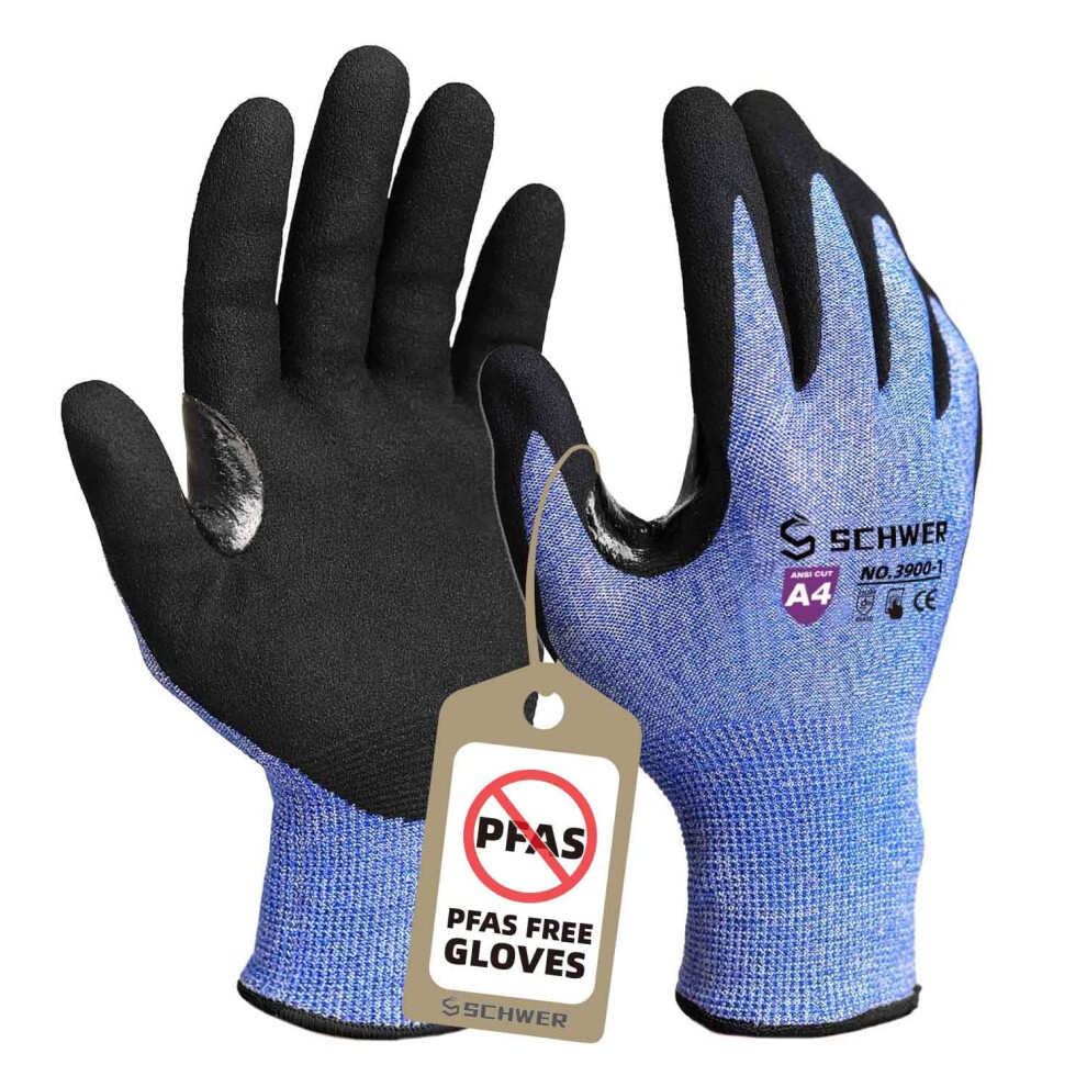 Schwer Air-Skin Cut Resistant Gloves Ar3900 With Extreme Lightweight & Thin, Ansi A4 Wire Metal Gloves For Refined Work, Touch-Screen, Pfas Free, 3D-C 650380615297