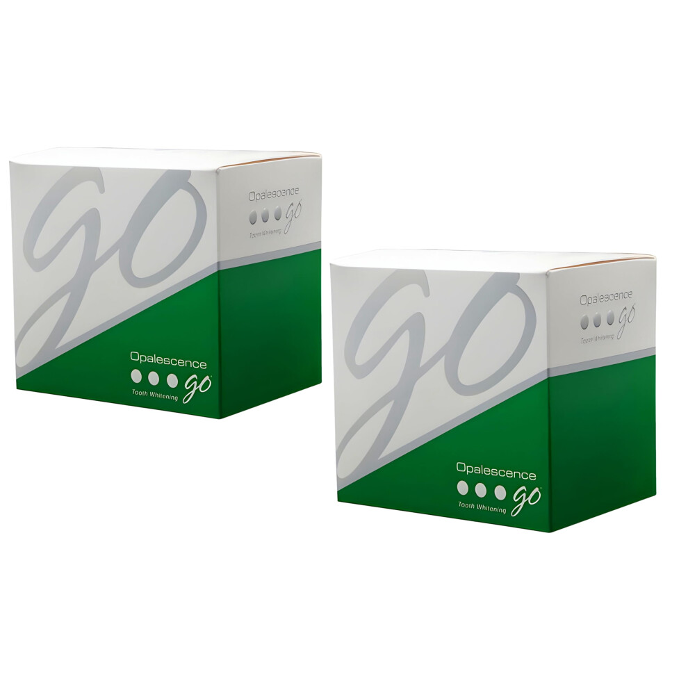 Opalescence Go - Prefilled Teeth Whitening Trays - Original 15% - 4 Treatments (2 Packs) - Hydrogen Peroxide with PF - Cool Mint - Made by Ultrad