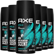 AX Men Travel Deodorant Aluminiumfreies Krperspray Apollo 6er-Pack  48H Anti-Schwei-Schutz TSA-zugelassenes Krperspray 1 Unze Ea