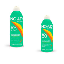 NO-AD SPF 50 solcremespray | Ikke-fedtet vandt?t og ikke-giftig solcreme | Solcreme til kroppen | Velegnet til alle hudtyper | Bredt spektrum | 9