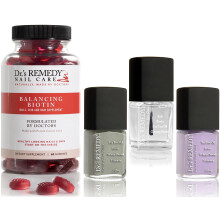Drs Remedy 4 Pack kynsilakka hoito COMEBACK Collection Non Toxic and Organic All Natural Rikastettu kynsien vahvistaja - TASAPAINOITTAVA Biotiinikumi