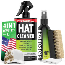 Kit profissional de limpeza de chapus 4 em 1 - remove sujeira e manchas Limpador suave de chapus para bons de beisebol Chapus de cowboy e fel