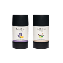 Each & Every All Natural Deodorant Aluminiumfreies Deodorant fr Frauen und Mnner Multipack mit Kokosnuss & Limette und Lavendel & Zitrone Ver