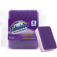Fabuloso Scratch-Free Reusable Sponges | Tough on Stuck-on Messes & Gentle on Cookware | Bold Cleaning Sponge for Kitchen Dishes & Surfaces  Purp