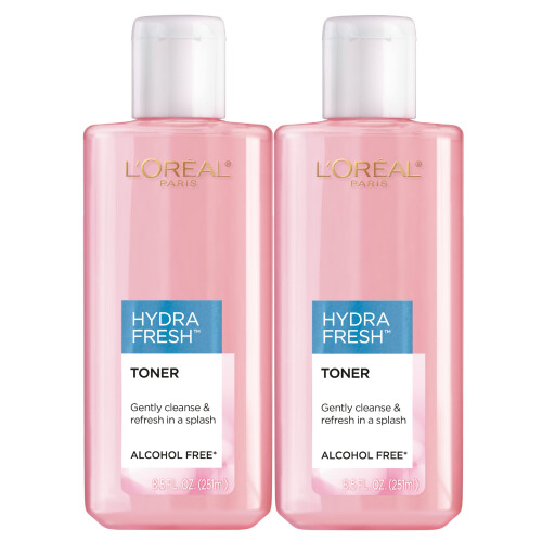 L’Oréal Paris L'Oreal Paris Skincare HydraFresh Toner Face Toner with Pro-Vitamin B5 for a Smoother  Brighter Complexion  2 Count
