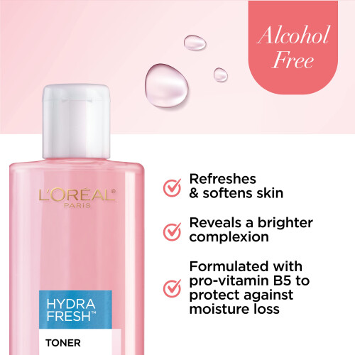 L’Oréal Paris L'Oreal Paris Skincare HydraFresh Toner Face Toner with Pro-Vitamin B5 for a Smoother  Brighter Complexion  2 Count 2