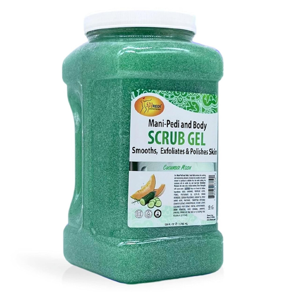 Spa Redi - Exfoliant Le Gel De Pierre Ponce Cucubbubrimine Melon 128 Oz - P Dicure De Manucure Et Exfoliat Corporel Infus D'acide Hyaluronique A-image