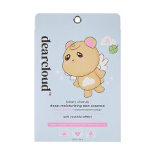 dearcloud Beary Cherub Deep-Moisturizing Dew Essence Face Mask Korean Sheet Mask - Vegaaninen kollageeni Hyaluronihappo & Madecassoside (3 pakkaus)